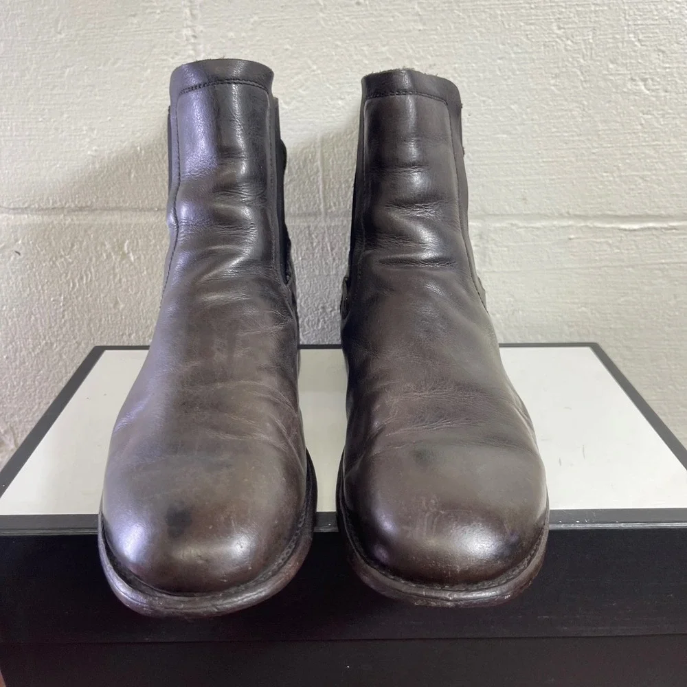 John Fluevog Chelsea Boots 81429 Brown Leather Pull On Men's 9 M Made In Mexico